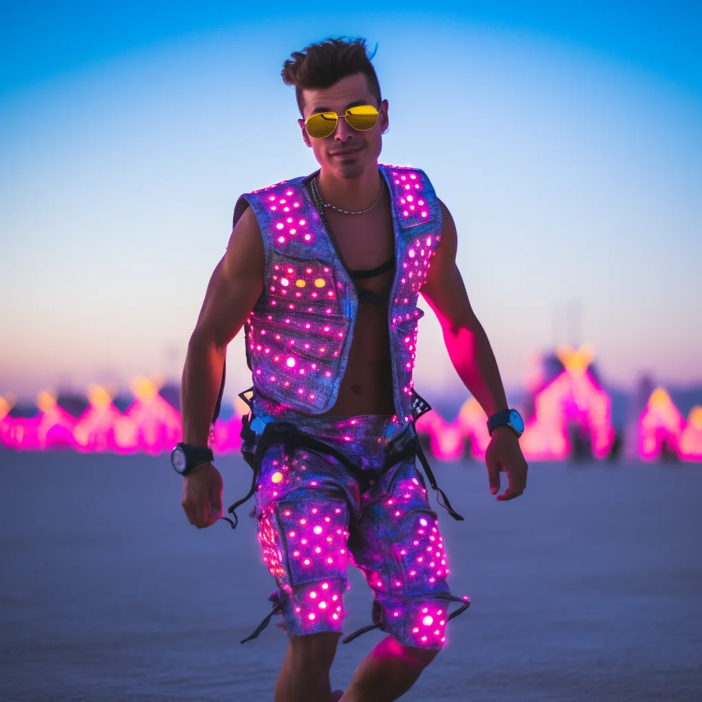 Mens Baggy Shorts For Raves, EDC, and Burning Man Festivals