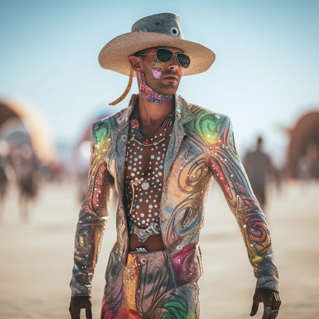 Burning man deals outfit men